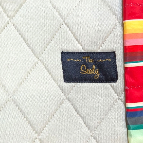 STS Ranchwear The Sealy Vibrant Multi Colored Striped Quilted Vest (M) - Picture 4 of 7